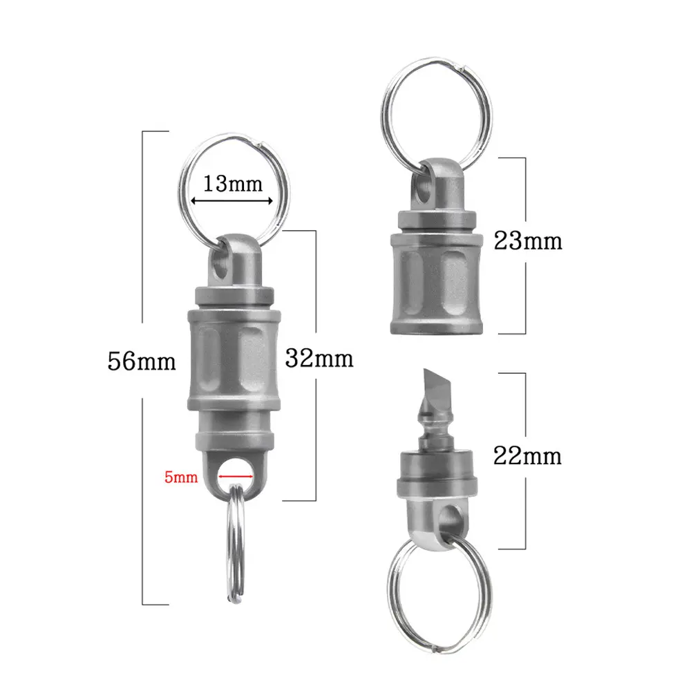 Titanium Alloy Rotate Buckle Mini Universal Swivel Keychain Outdoor Tool EDC