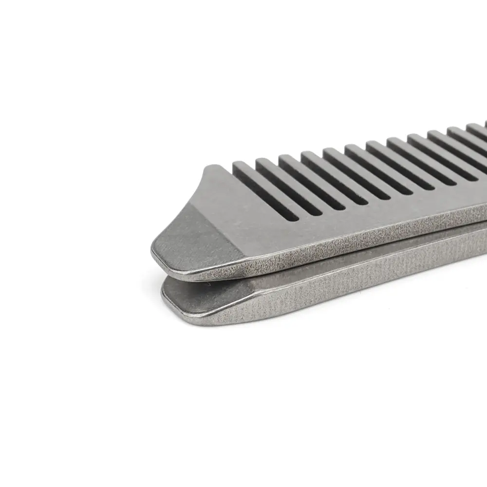Small Size Titanium Alloy Comb Care Hair Bottle Opener Multifunctional Comb Outdoor EDC Tool Key Chain Accessories