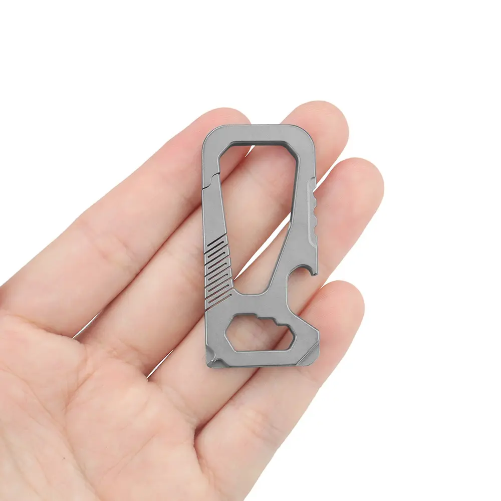 Titanium Alloy Creative Waist Hanging Car Key Chain Buckle Multi-function Bottle Opener Screwdriver EDC Outdoor Tool