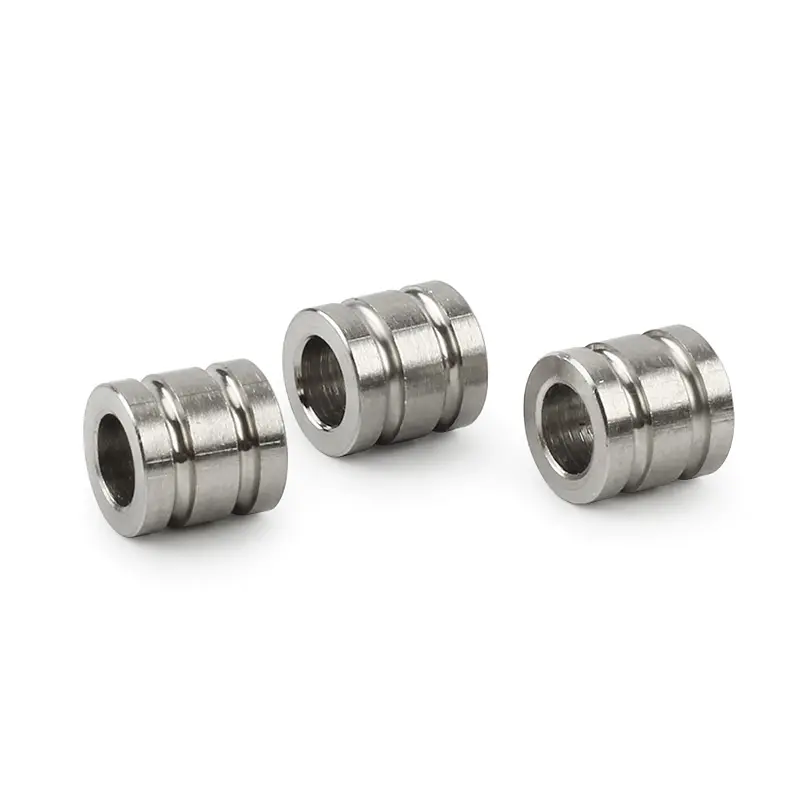 2pcs/lot Cylindrical Knife Beads Umbrella Rope EDC Stainless Steel Paracord Bead