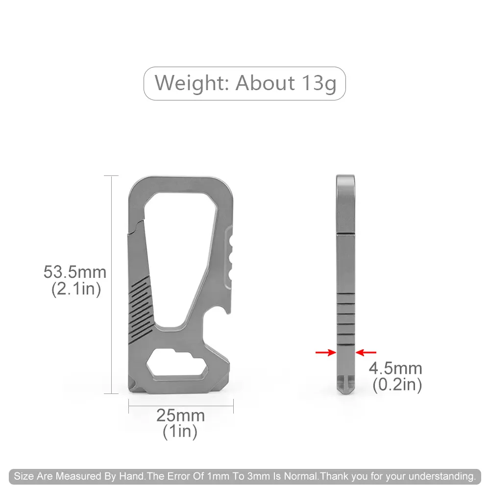 Titanium Alloy Creative Waist Hanging Car Key Chain Buckle Multi-function Bottle Opener Screwdriver EDC Outdoor Tool
