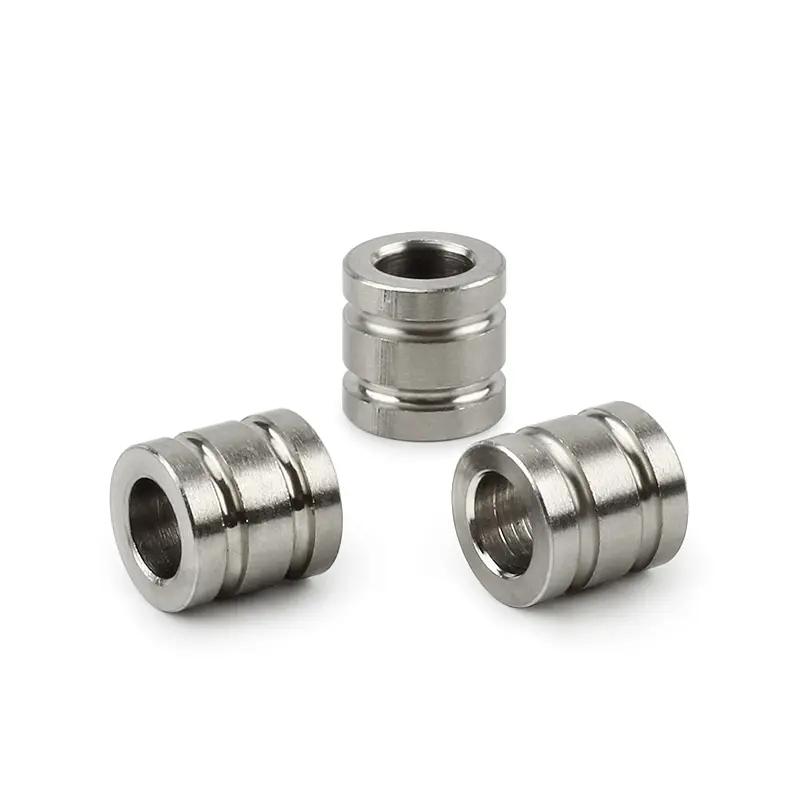2pcs/lot Cylindrical Knife Beads Umbrella Rope EDC Stainless Steel Paracord Bead