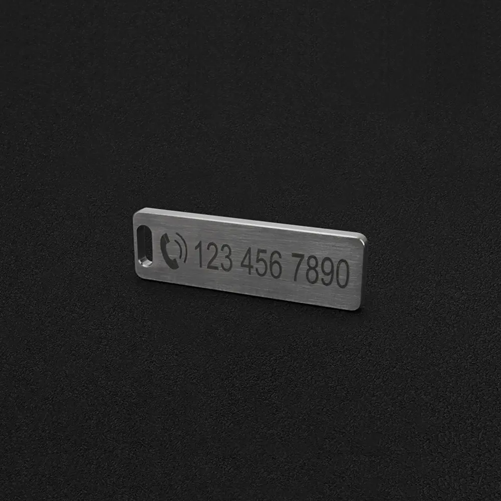 1pc/2pcs Custom Telephone Titanium Alloy Plate DIY Name Personalised Text Keyring Pendant Titanium Keychain Accessories