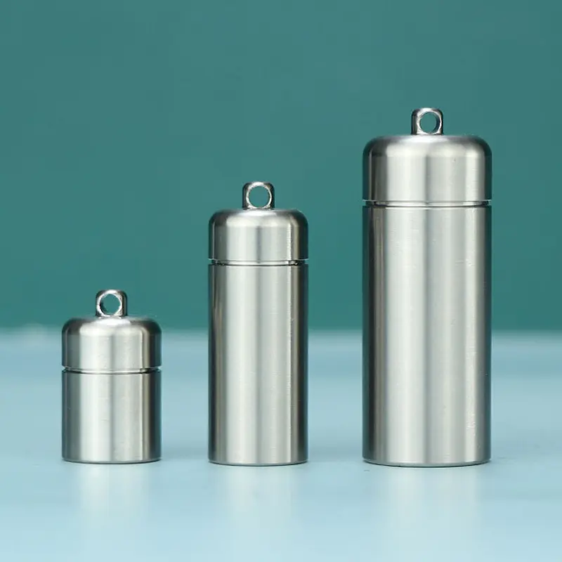 Titanium Seal Bottle Waterproof Canister Titanium Pill Storage Bottle Outdoor Survival Tool