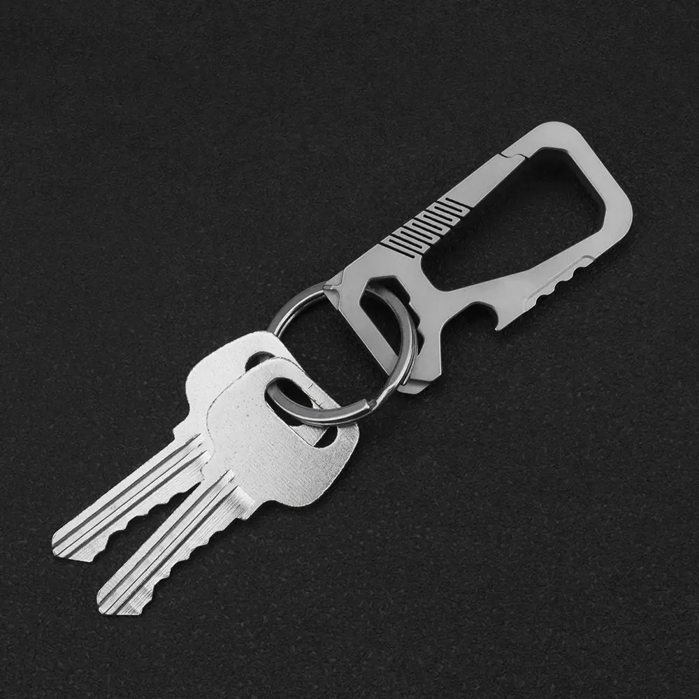 Titanium Alloy Creative Waist Hanging Car Key Chain Buckle Multi-function Bottle Opener Screwdriver EDC Outdoor Tool