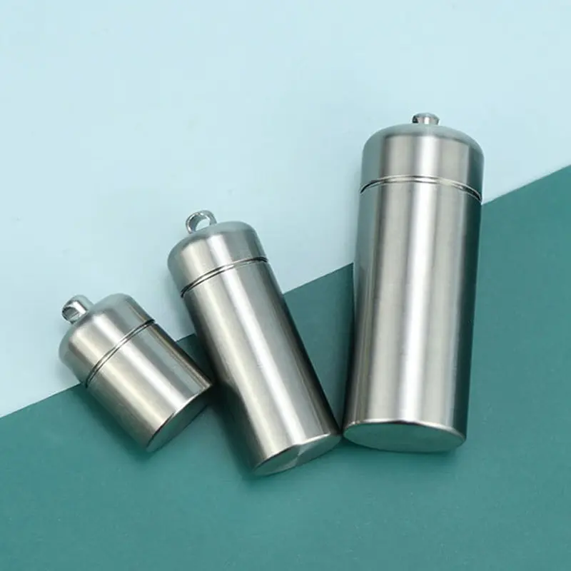 Titanium Seal Bottle Waterproof Canister Titanium Pill Storage Bottle Outdoor Survival Tool