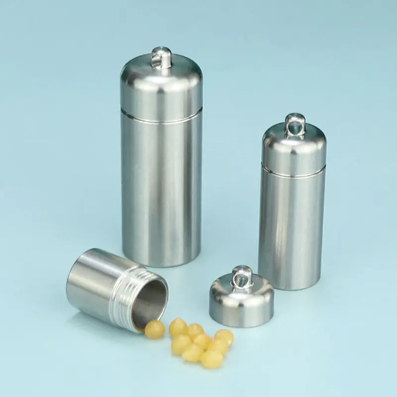 Titanium Seal Bottle Waterproof Canister Titanium Pill Storage Bottle Outdoor Survival Tool