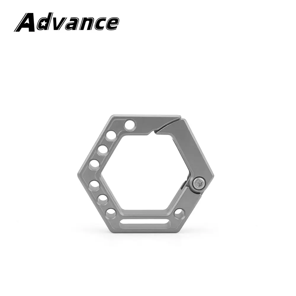Multi Hole Keychain Titanium Alloy Waist Keyring Buckle Pendant Portable EDC Outdoor Tool