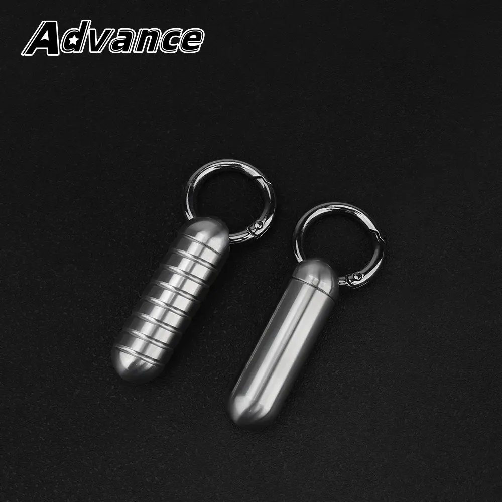 Titanium Alloy Portable Bottle Waterproof Canister Pillbox Outdoor EDC Supplies