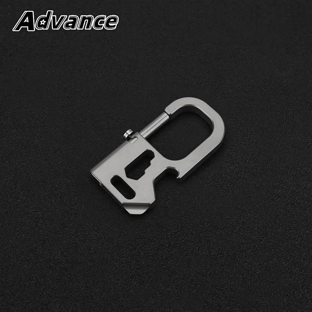 Titanium Alloy Buckle Keychain Multi Functional Screwdriver Bottle Opener Buckle Outdoor Tool EDC