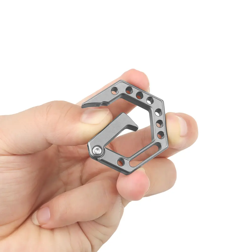 Multi Hole Keychain Titanium Alloy Waist Keyring Buckle Pendant Portable EDC Outdoor Tool