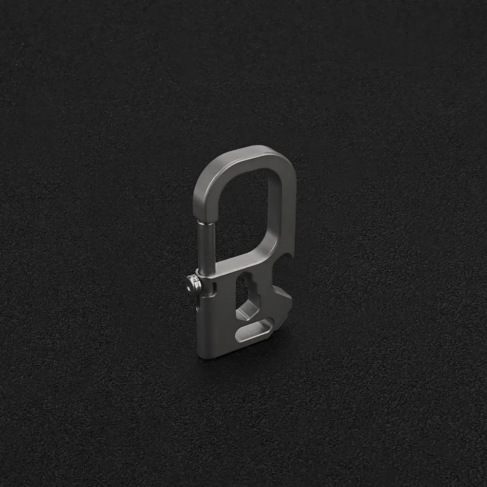 Titanium Alloy Buckle Keychain Multi Functional Screwdriver Bottle Opener Buckle Outdoor Tool EDC