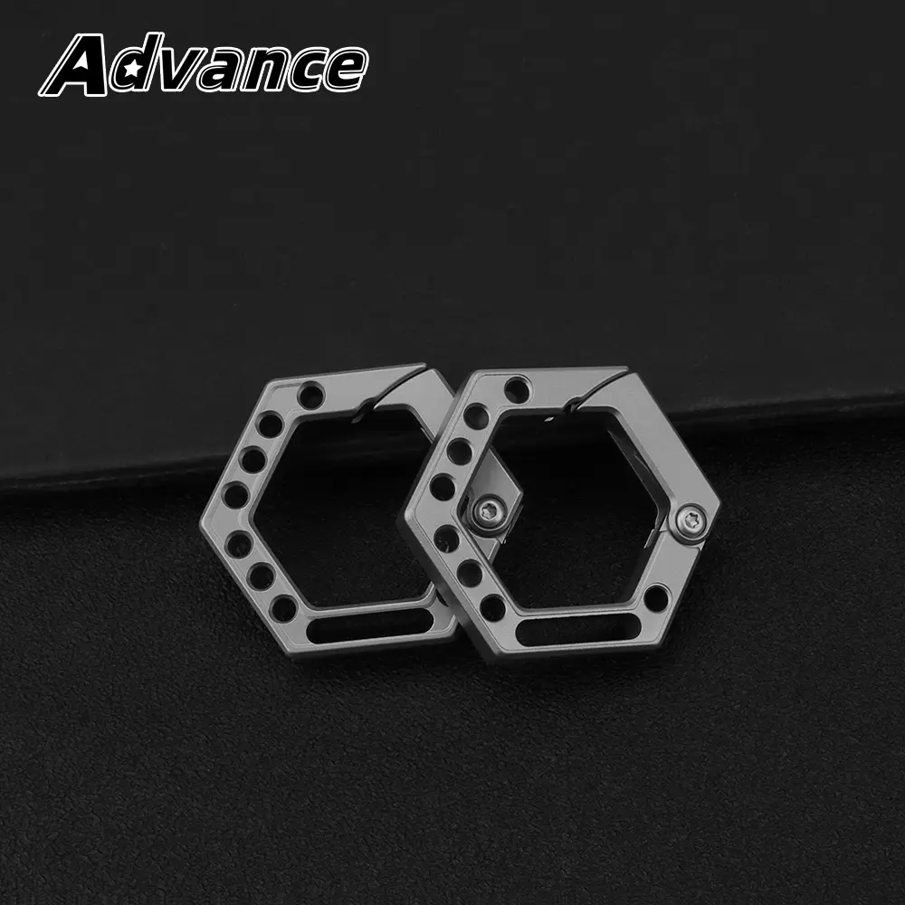 Multi Hole Keychain Titanium Alloy Waist Keyring Buckle Pendant Portable EDC Outdoor Tool