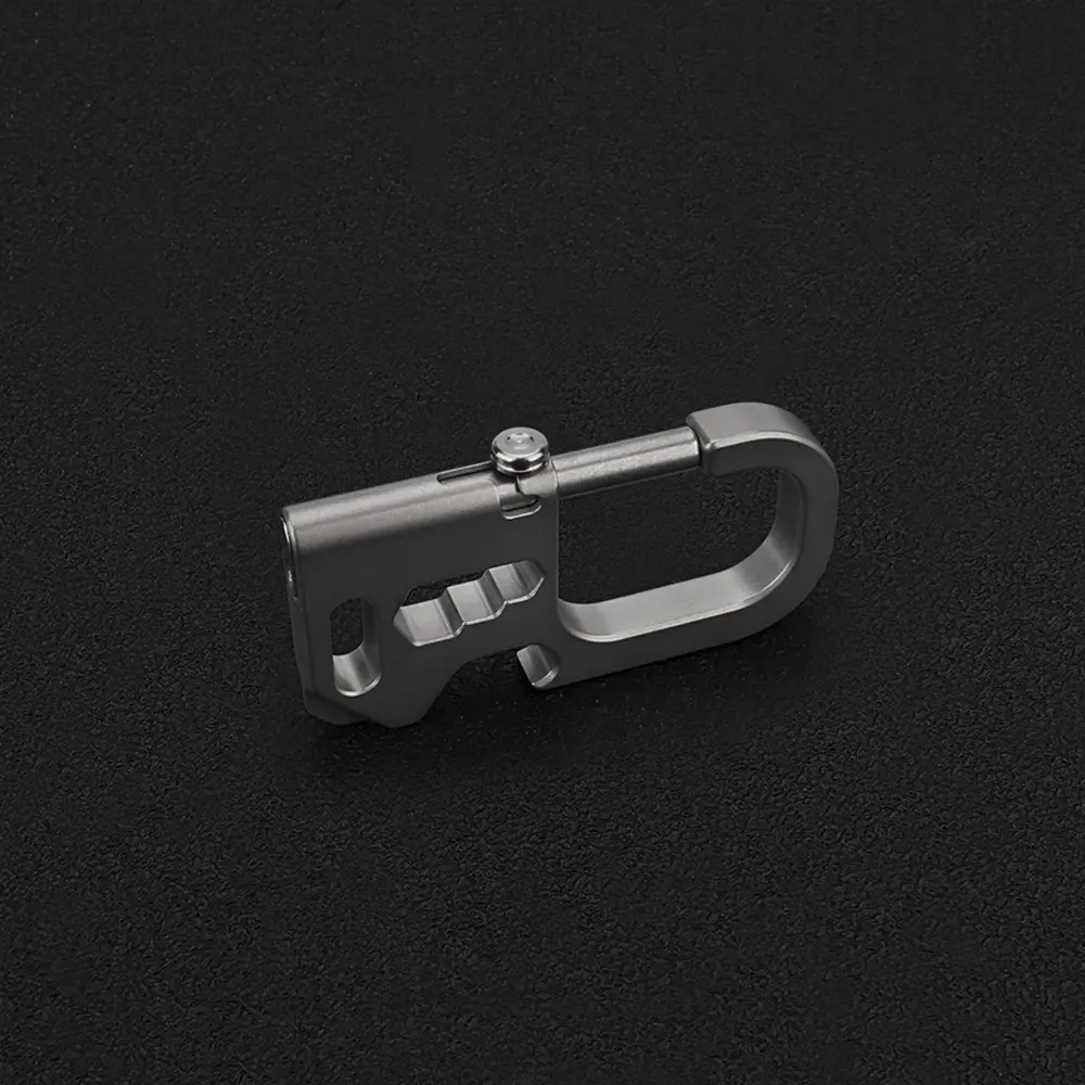 Titanium Alloy Buckle Keychain Multi Functional Screwdriver Bottle Opener Buckle Outdoor Tool EDC