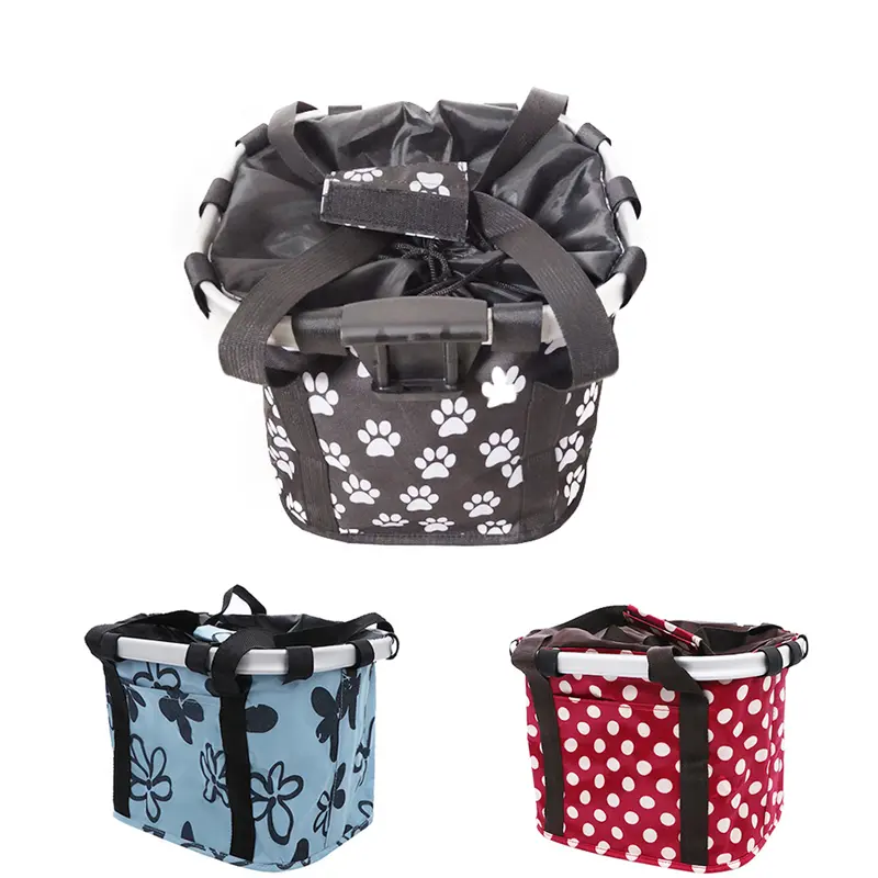 Cloth Bicycle Carrier Basket  Cat Travel Bike Carrier Basket For Small Dog Foldable Bike Bag