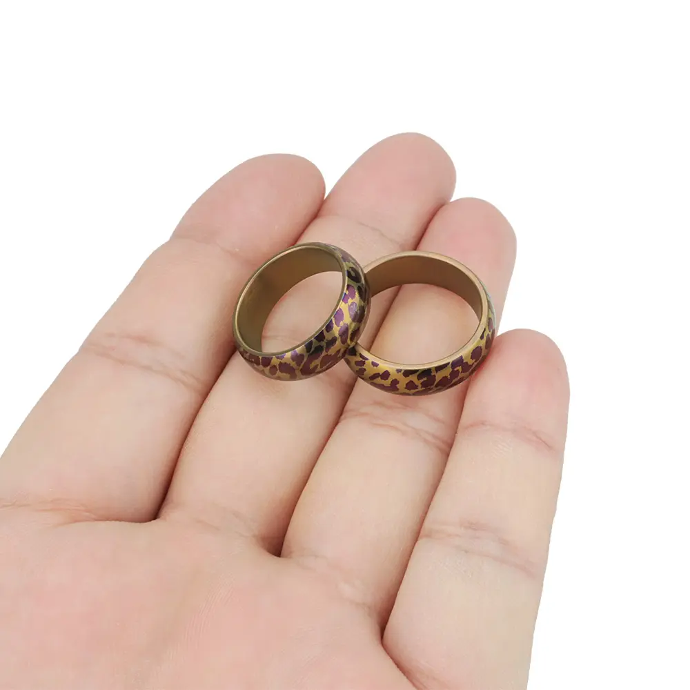 Titanium Alloy Finger Ring Leopard Gadgets Accessories Pendants Keyring Outdoor Tool DIY