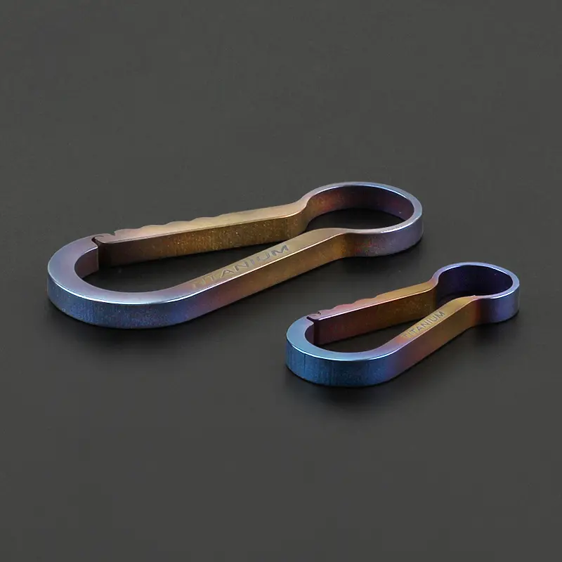 S/L Outdoor EDC Small Tool Titanium Alloy Keychain Hook Titanium Buckle Key Ring