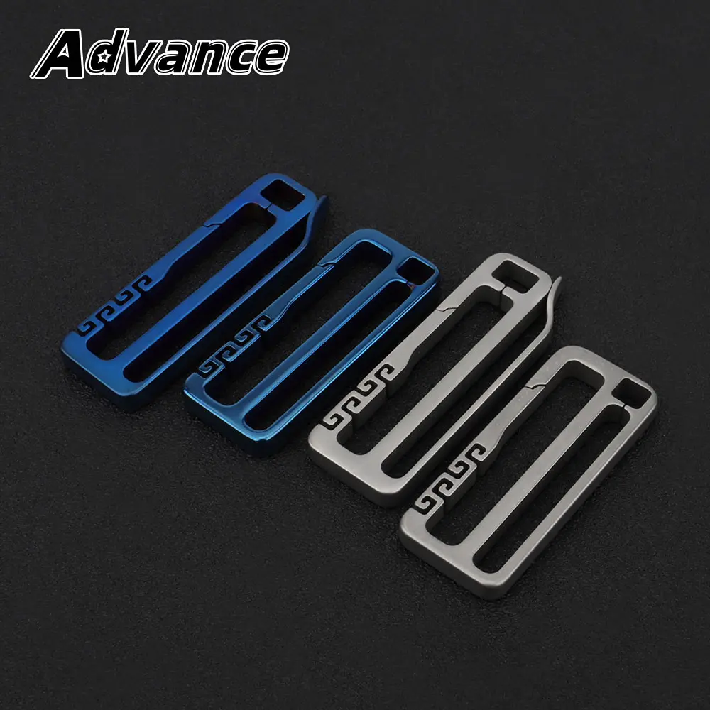 EDC Belt Buckle Outdoor Tool Titanium Alloy Keychain Buckle Men's Waist Hanging Ring