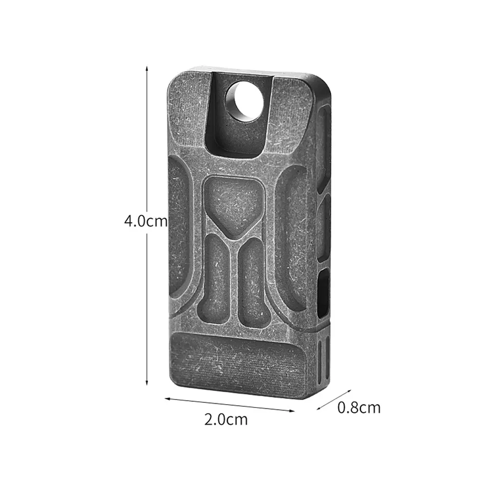 Camping Whistle Titanium Alloy Double Hole Whistle Keychain Pendant EDC Outdoor Tool Keyring