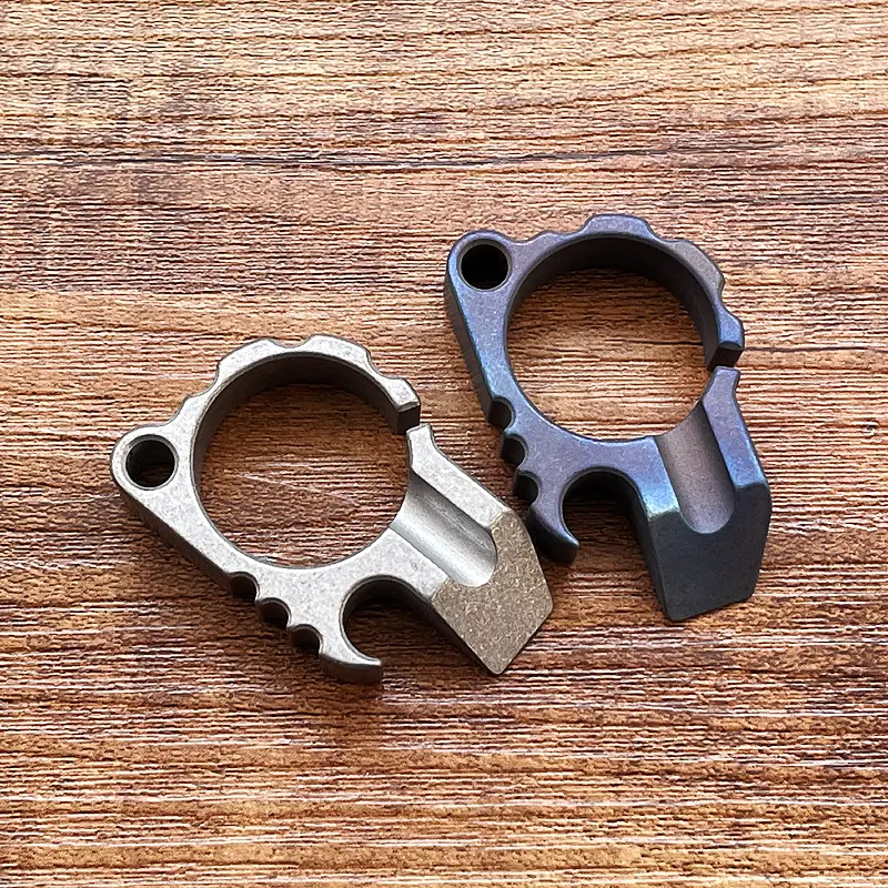 Titanium Alloy Multifunctional Bottle Opener Key Chain Pendant Sea Turtles Outdoor Tool Keyring Accessories Gift