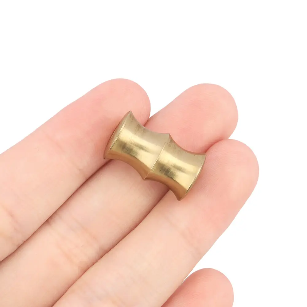 Brass Bamboo Shape Flashlight Keyring Paracord Pendant Rope Bead Accessories