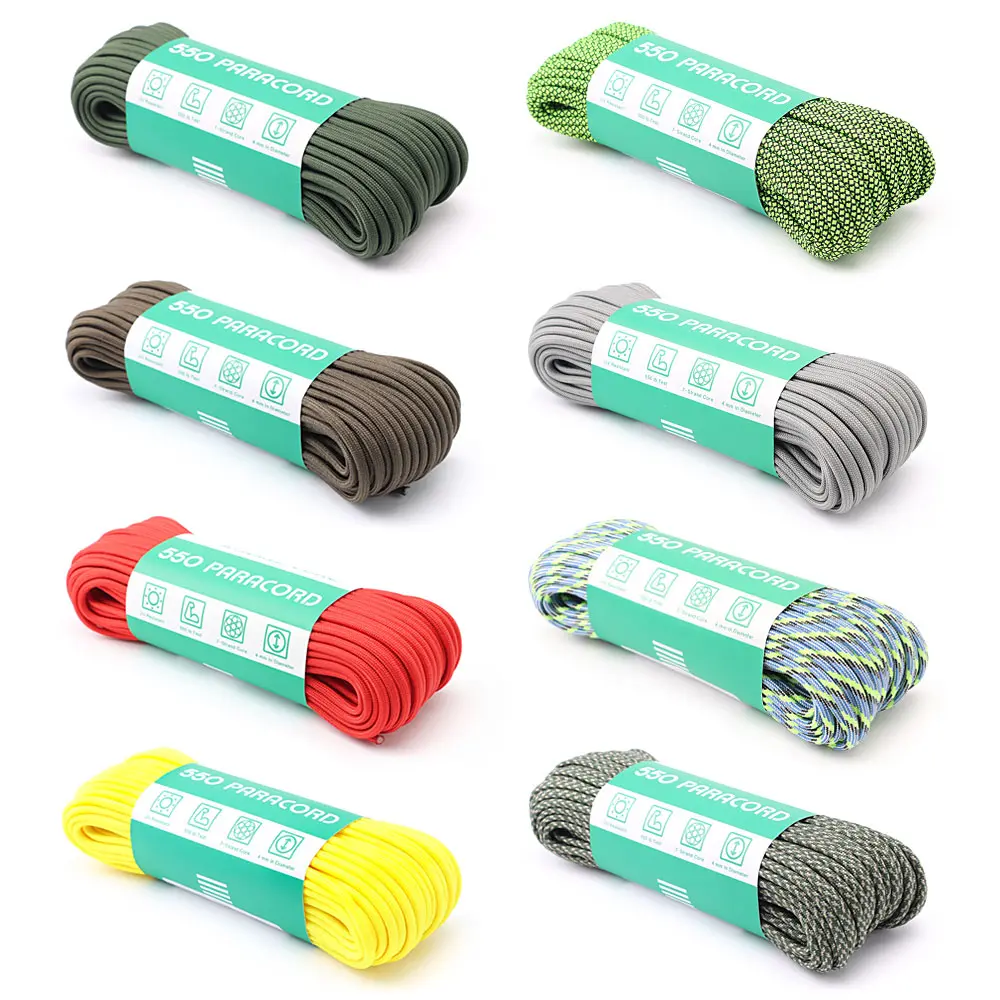 31M Paracord For DIY Beads Paracord Cord Lanyard Bracelet Braided Rope Camping Rope 4mm