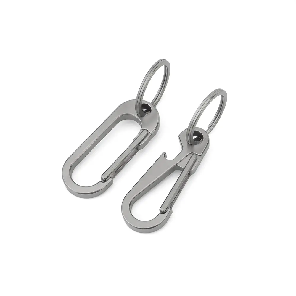 Titanium Alloy Keychain Waist Belt Buckle Creative Key Ring Outdoor Tools Bottle Opener EDC Multi-function Portable