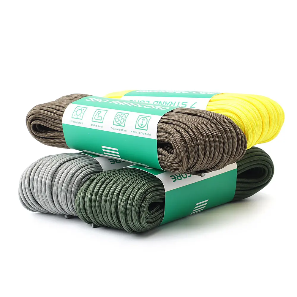 31M Paracord For DIY Beads Paracord Cord Lanyard Bracelet Braided Rope Camping Rope 4mm