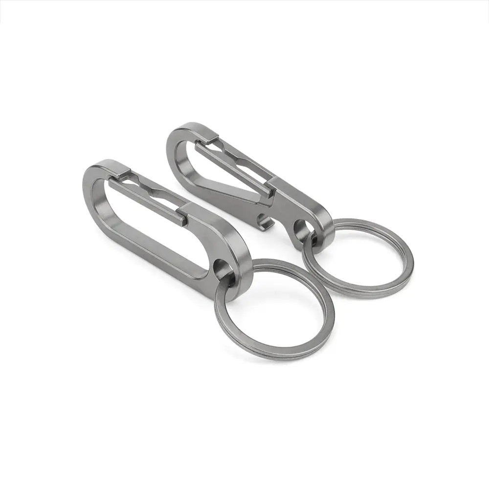 Titanium Alloy Keychain Waist Belt Buckle Creative Key Ring Outdoor Tools Bottle Opener EDC Multi-function Portable
