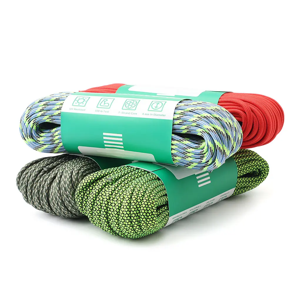 31M Paracord For DIY Beads Paracord Cord Lanyard Bracelet Braided Rope Camping Rope 4mm