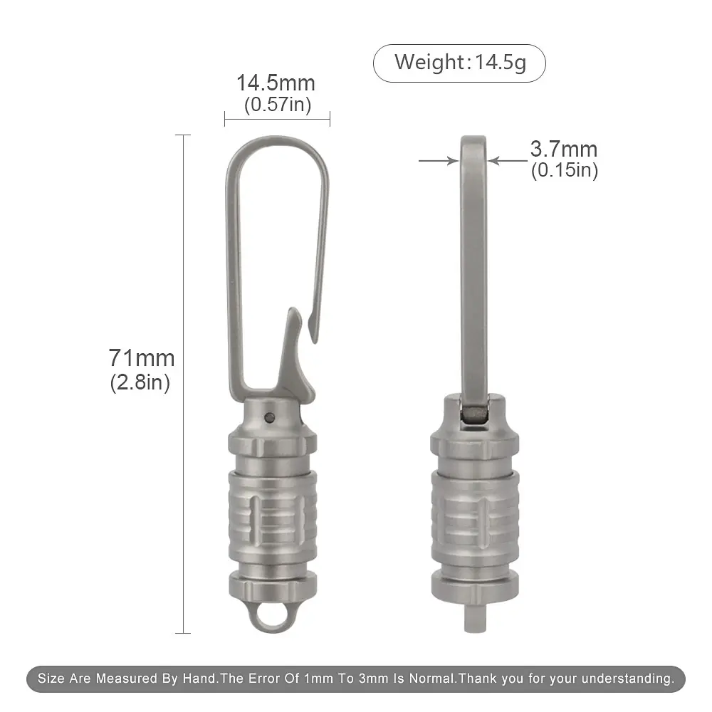 Titanium Alloy Waist Buckle Keyring Car Multifunctional Keychain Unisex Outdoor EDC Tool