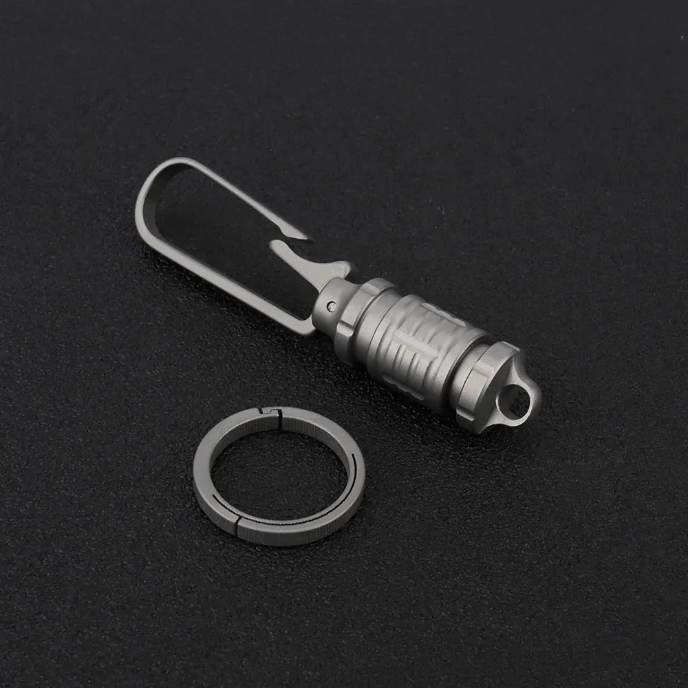 Titanium Alloy Waist Buckle Keyring Car Multifunctional Keychain Unisex Outdoor EDC Tool