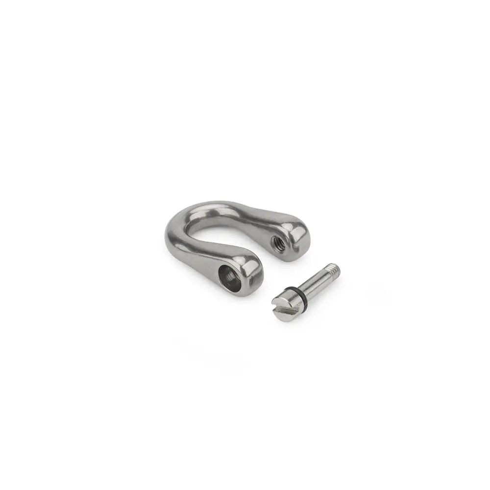 Wholesale Small Titanium Alloy D Shape Horseshoe Buckle Car Key Chain Buckle Outdoor EDC Tool