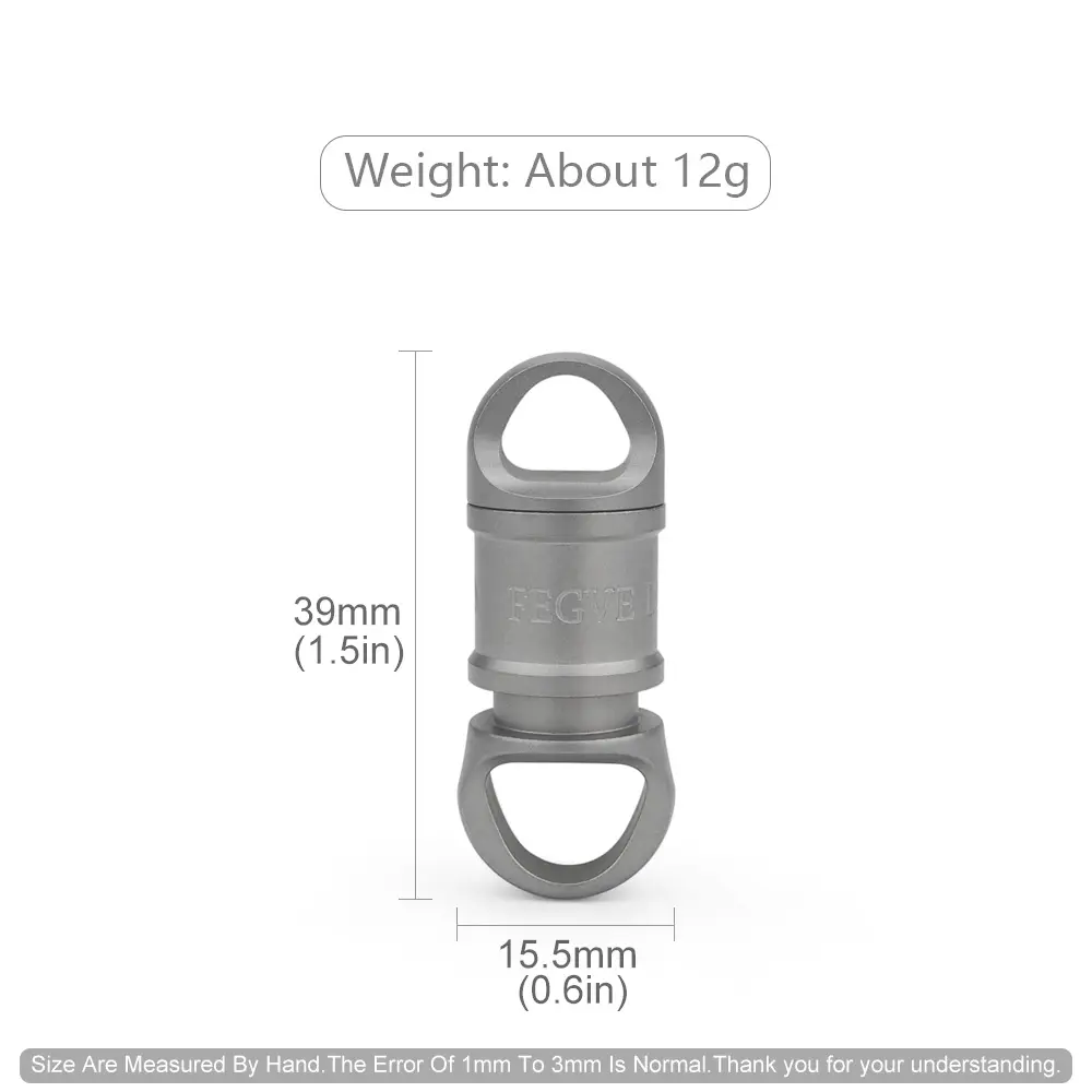 Titanium Alloy Keychain Detachable Multi-function Buckle Outdoor Tool EDC