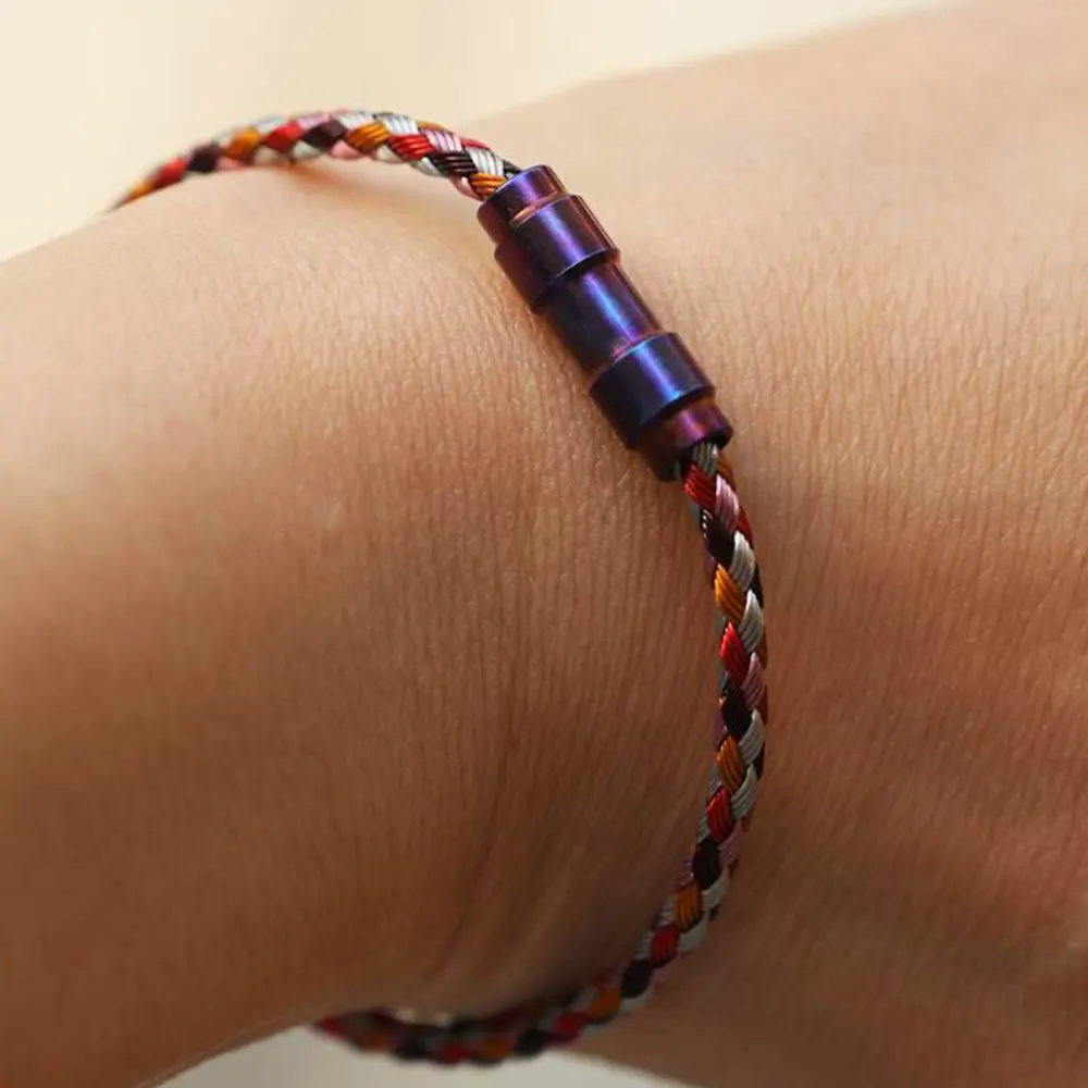DIY Paracord Rope Connection Rope Bracelet Buckle Connect Titanium Bead Multifunctional Small Accessories