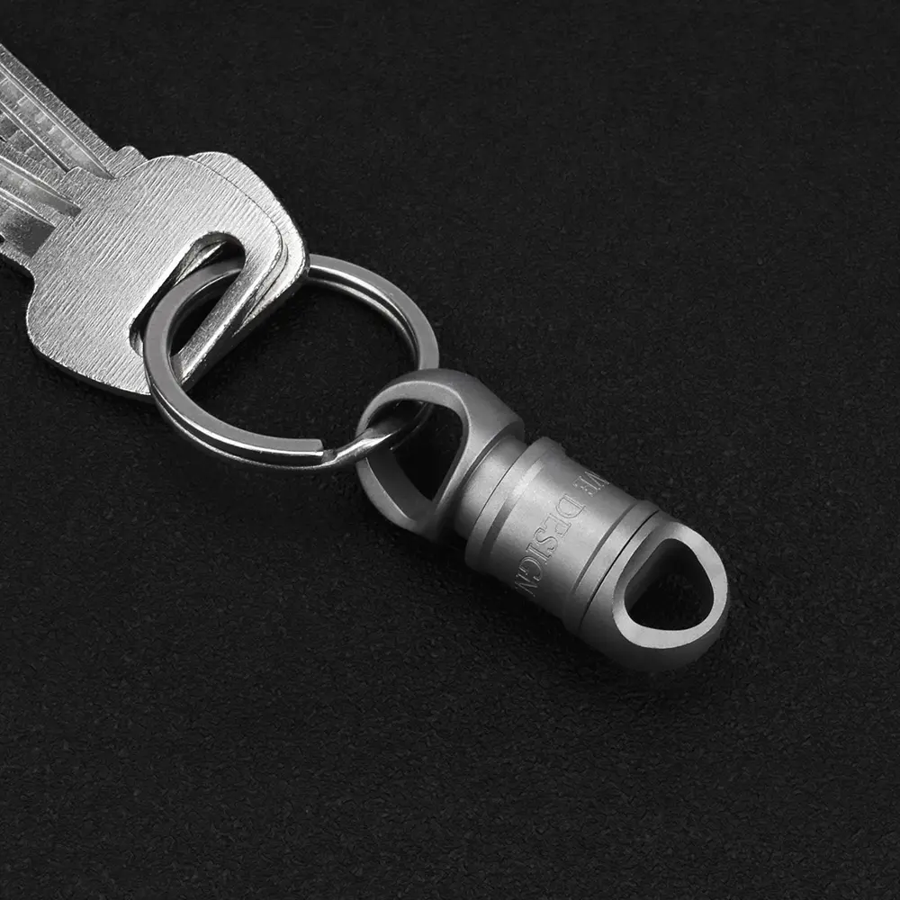 Titanium Alloy Keychain Detachable Multi-function Buckle Outdoor Tool EDC