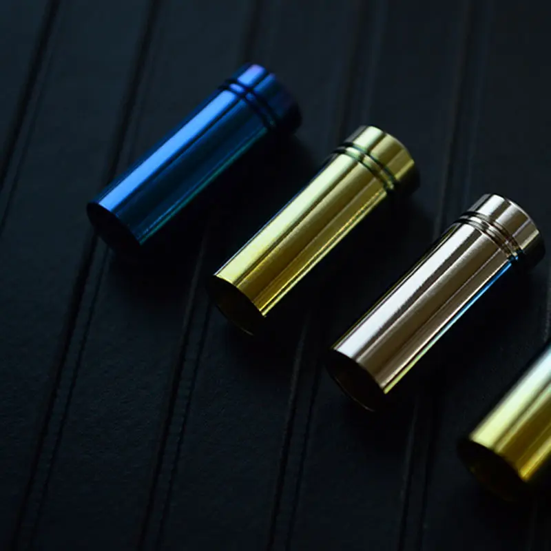 1PCS Titanium Alloy Knife Beads DIY Bead Umbrella Rope Titanium Paracord Bead Keyring Accessories
