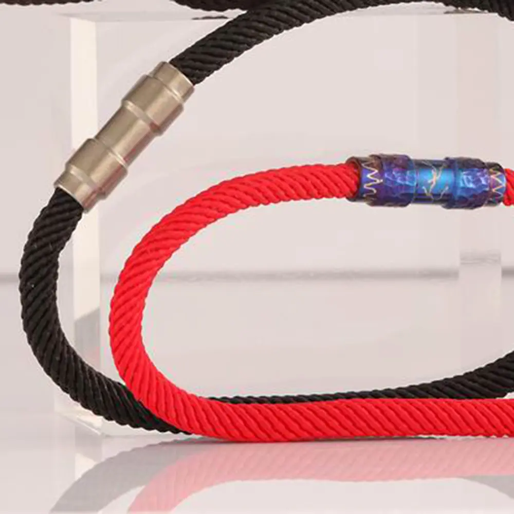 DIY Paracord Rope Connection Rope Bracelet Buckle Connect Titanium Bead Multifunctional Small Accessories