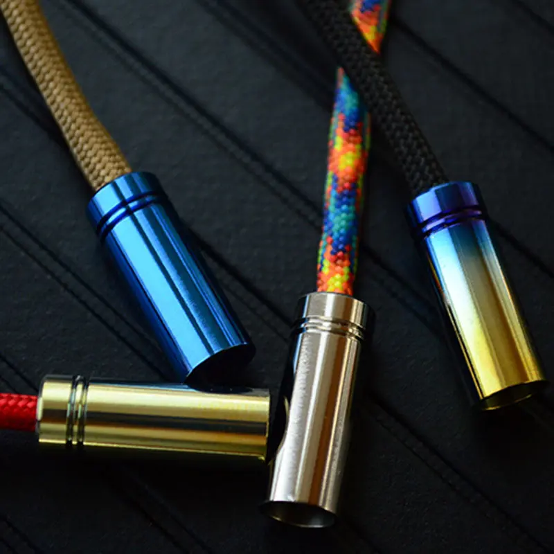 1PCS Titanium Alloy Knife Beads DIY Bead Umbrella Rope Titanium Paracord Bead Keyring Accessories