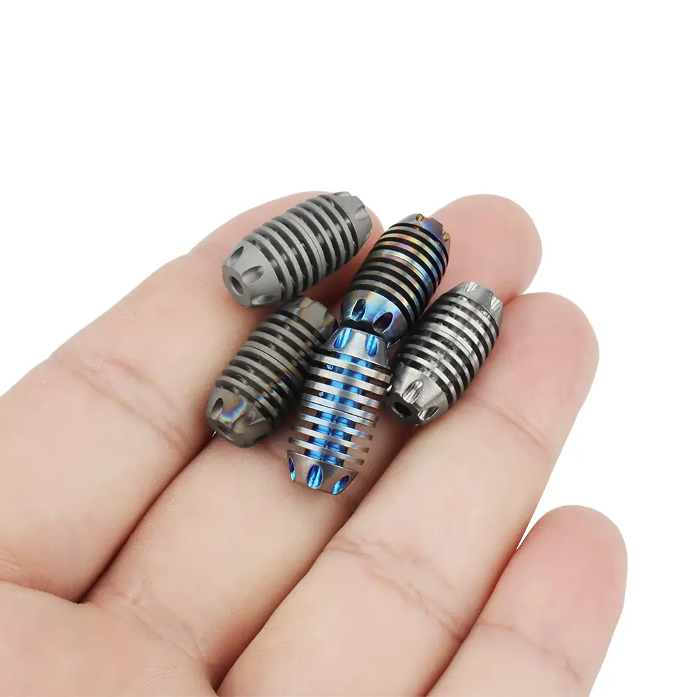 Titanium Alloy DIY Paracord Rope Bead Bracelet Pendant Connection Buckle Cool Keyring Bead