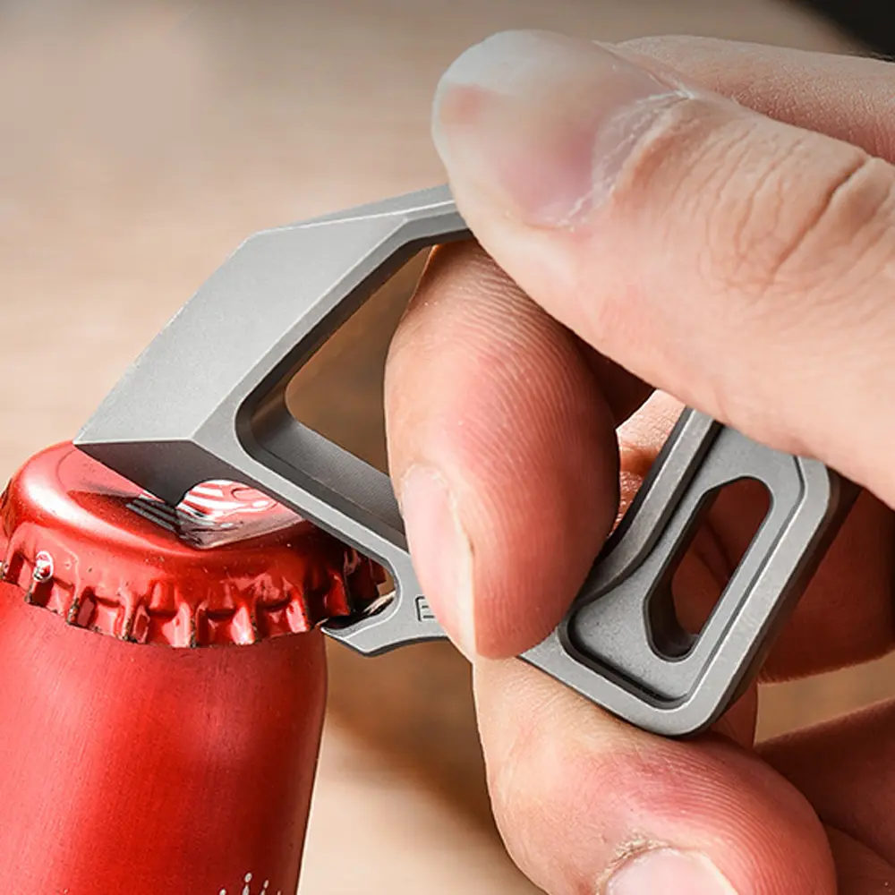 Multi-function Bottle Opener Titanium Alloy Keychain Accessories Outdoor Tool EDC
