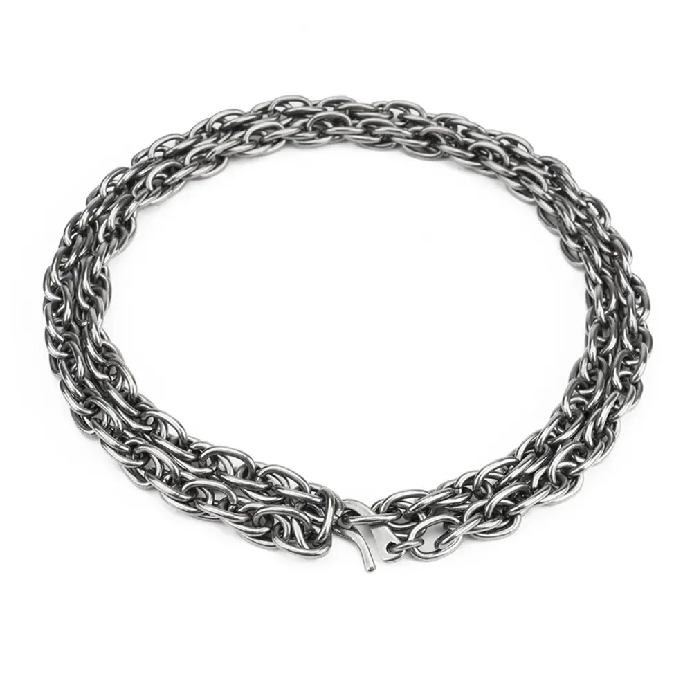 65CM Twist Shape Titanium Chain Punk Outdoor Light Weight EDC Accessories DIY Titanium Alloy Chain Necklace