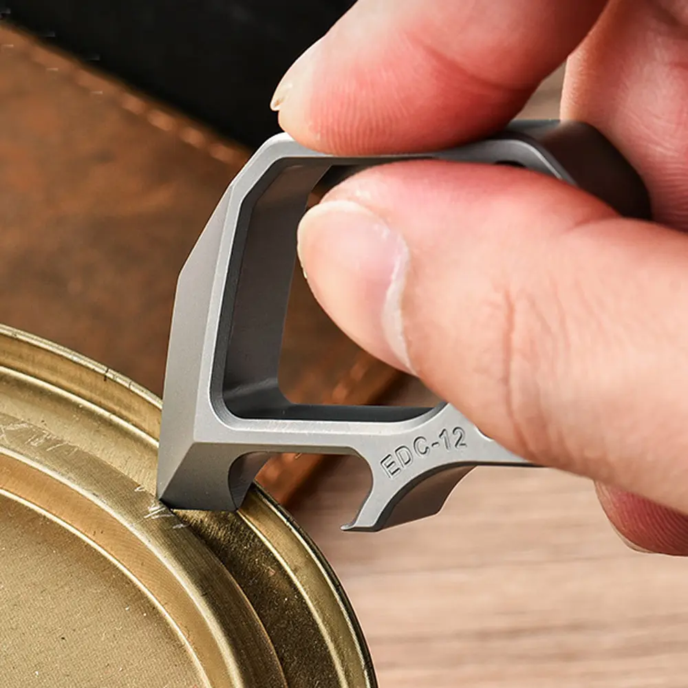 Multi-function Bottle Opener Titanium Alloy Keychain Accessories Outdoor Tool EDC
