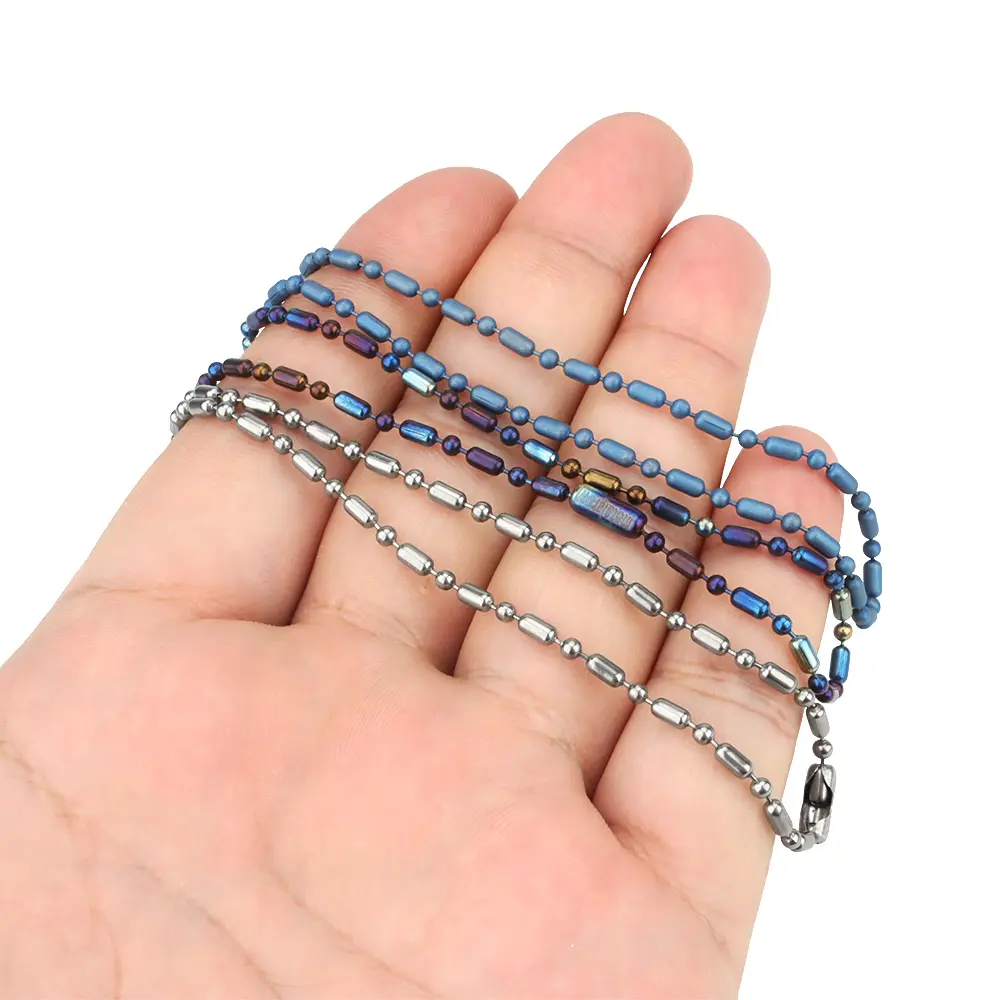 60cm Chain Titanium Alloy Necklace Bracelet Outdoor Multifunctional Tool Accessory