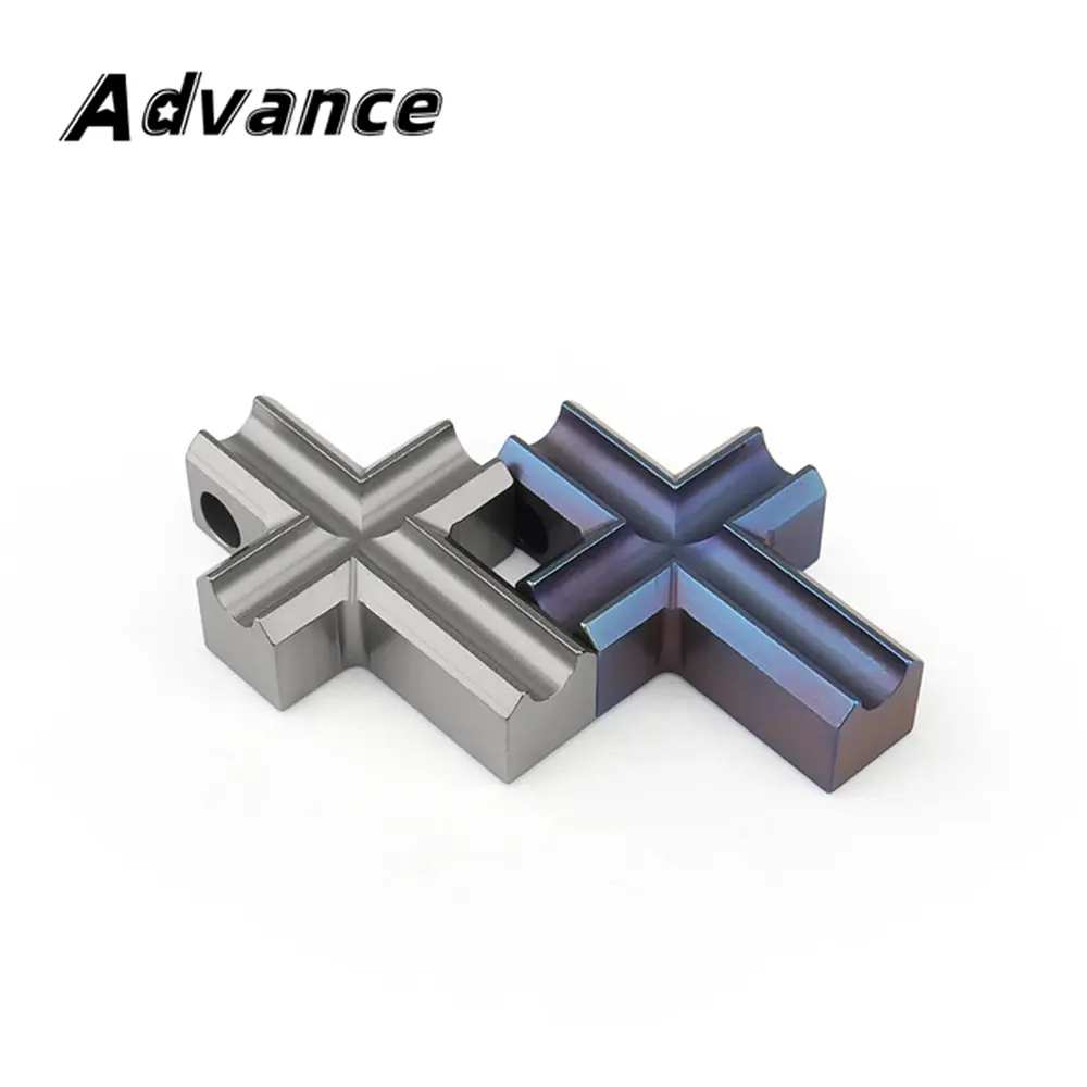 Titanium Alloy CNC Cross Paracord Pendant Accessory For Keyring DIY Necklace Rope Beads