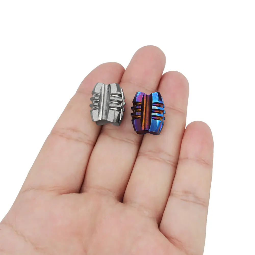 Tower Shape Titanium Alloy Bead DIY Pendant Paracord Rope Beads Keychain Tool Accessories
