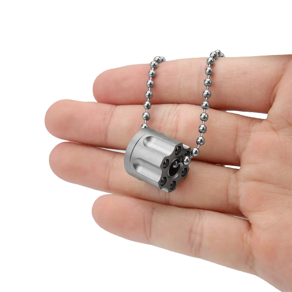 Detachable Titanium Knife Beads Pendant Titanium Alloy Bracelet Rope Paracord Bead DIY