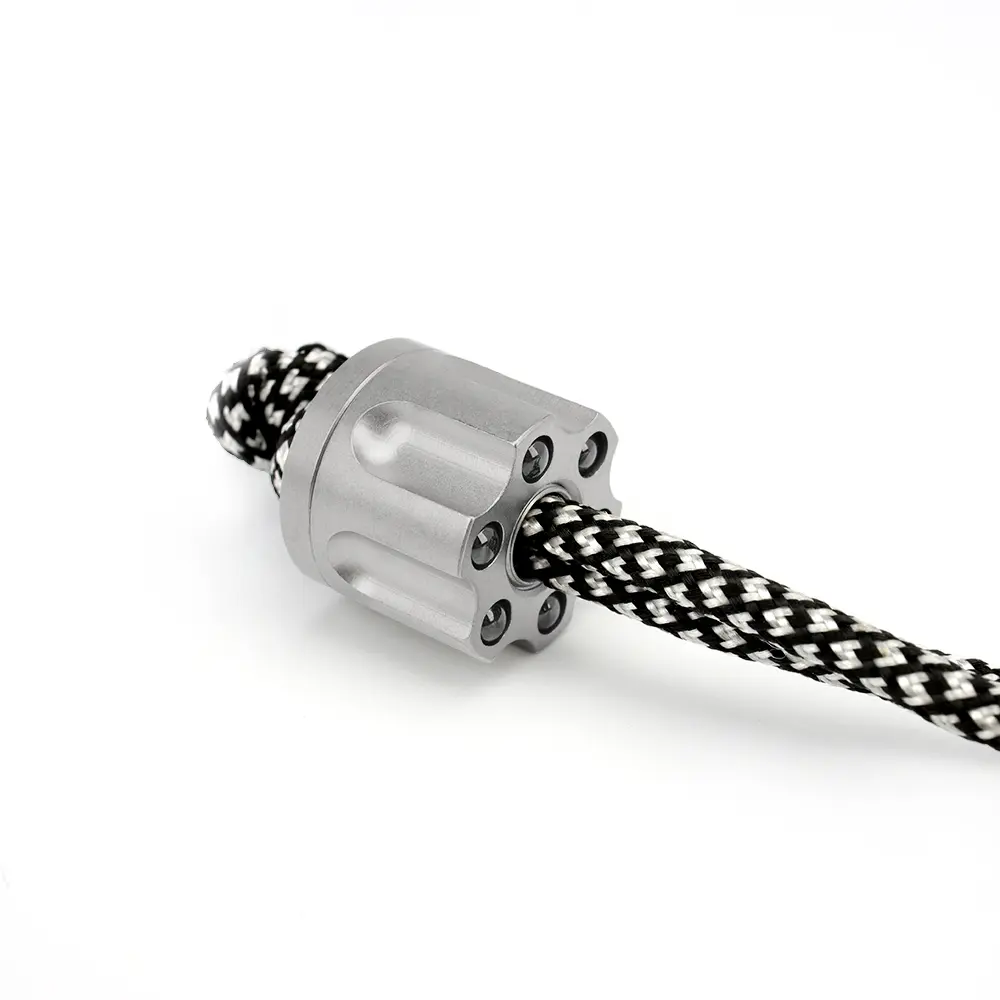 Detachable Titanium Knife Beads Pendant Titanium Alloy Bracelet Rope Paracord Bead DIY