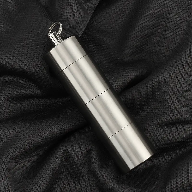 Big Portable Titanium Seals Waterproof Canister Bottle EDC Tool