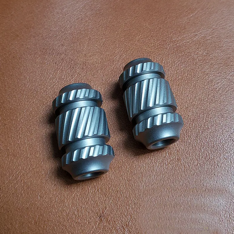 Long Style Gray Blue Yellow Titanium Knife Beads DIY Paracord Bead Sand Wash Flashlight Pendant Gift